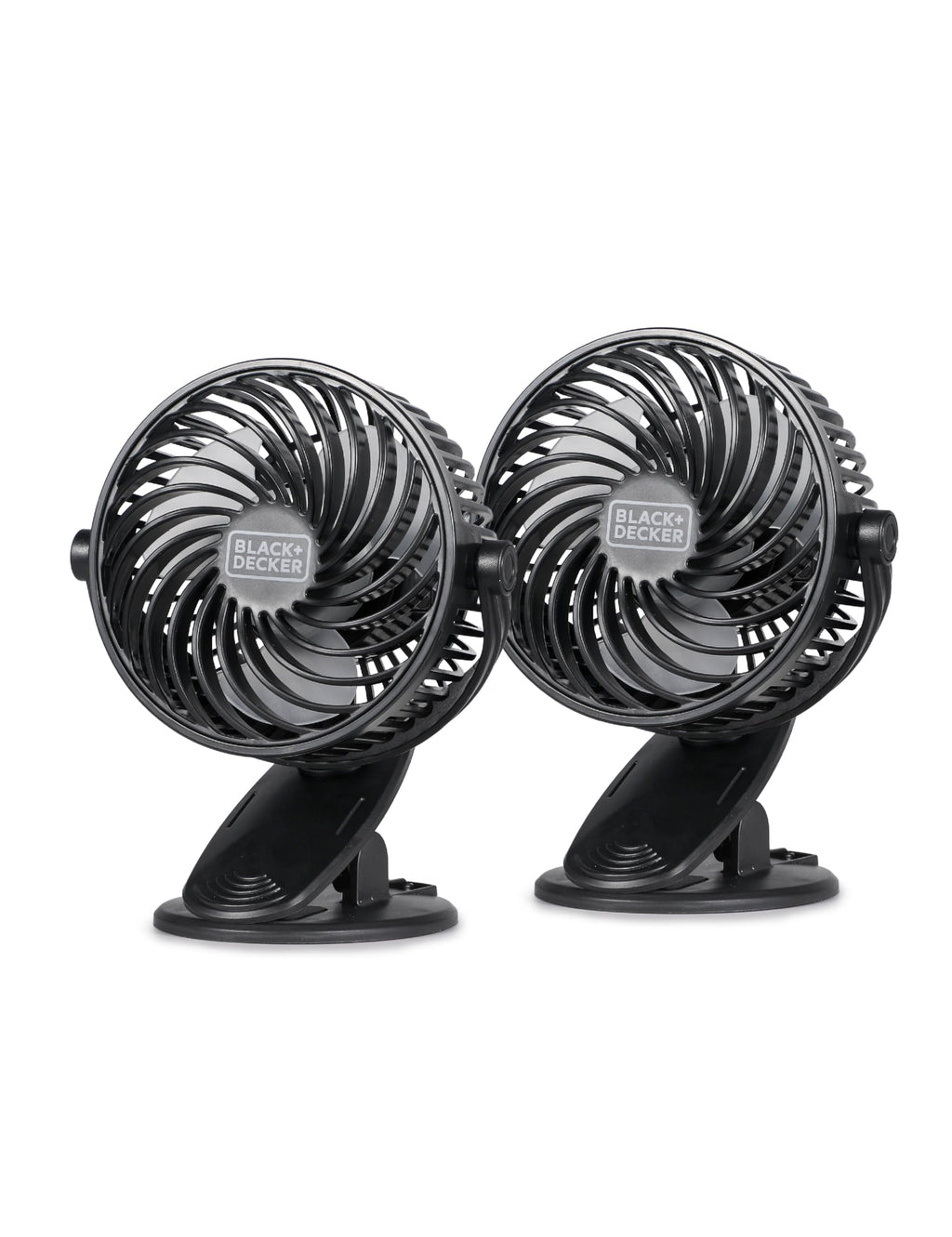 Clip-On Desk Fan — 3-Speed, 2-Pack