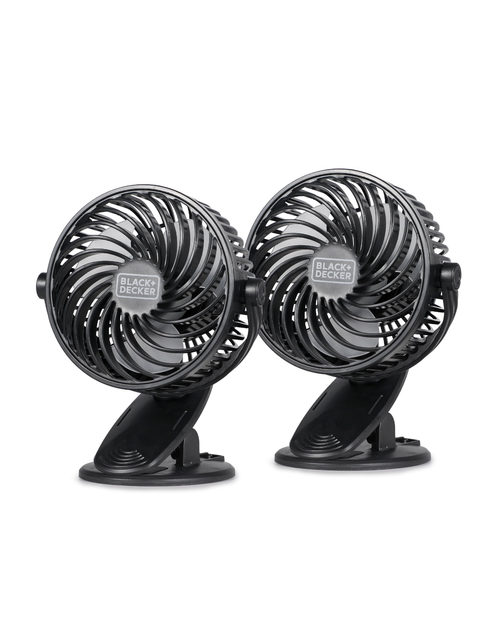 Clip-On Desk Fan — 3-Speed, 2-Pack