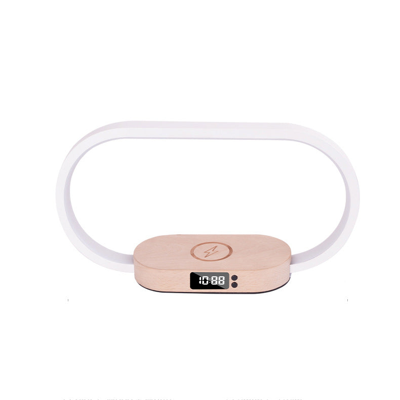 Wooden Wireless Charging Night Light with USB Port
